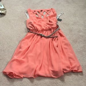 Brand new peach flowy dress